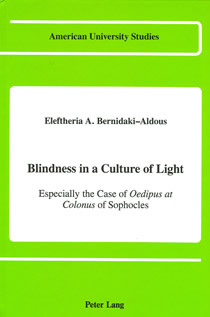 Cover of the book : "Blindness in a culture of light"